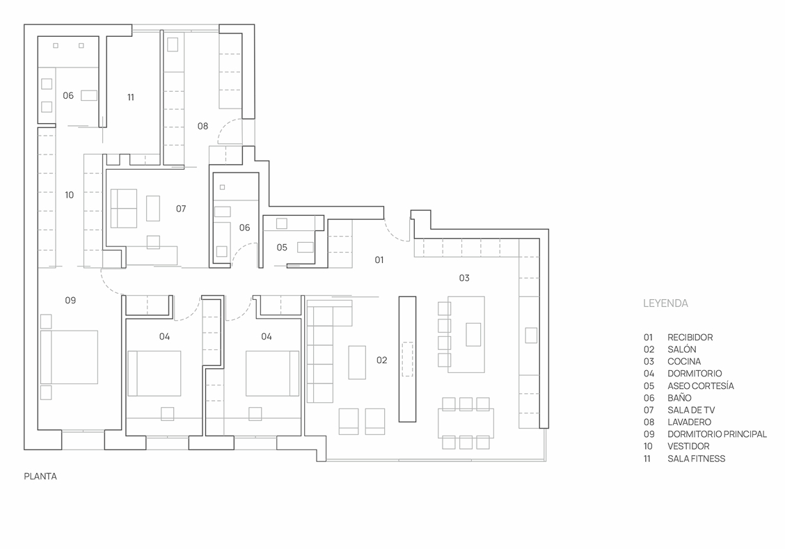 Japandi penthouse floor plans