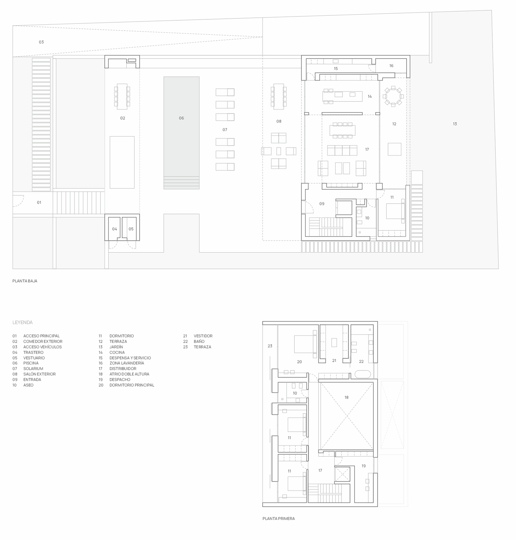 Casa Enmarcada - Planos